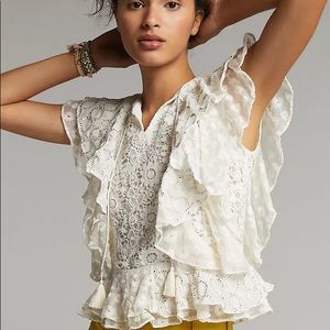 Ruffled Lace Blouse